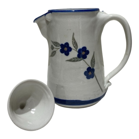 Handcrafted Coffeeor Tea Floral Service Pitcher - Picture 5 of 7